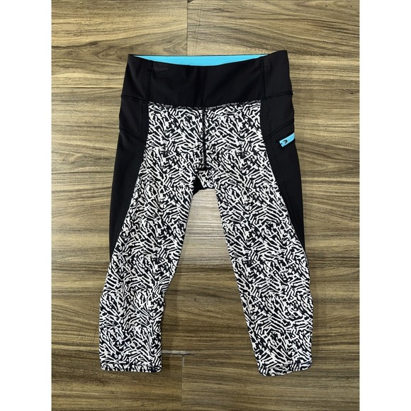 lululemon athletica Pants - Lululemon Leggings Womens Size 4 Multicolor Abstract Pull On Crop Activewear Gym